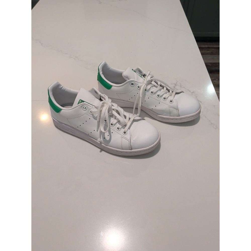 adidas Stan Smith White Green Low Top Men's Tennis Athletic Sneakers - Picture 3 of 8